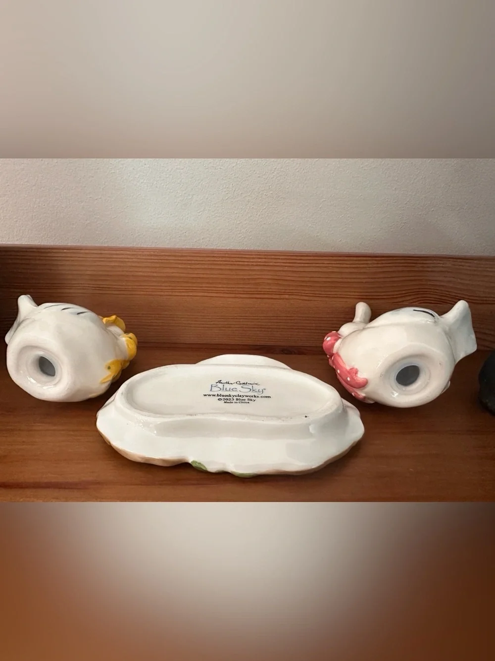 Blue sky clay Works “Spice Girls” Salt and Pepper Shakers with Heather Goldminc